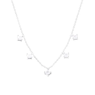 Collar de Plata Esterlina 925 Choker Circones Colgantes