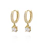 Aros de Oro 18kt Argolla Circon Colg - Miniatura 3