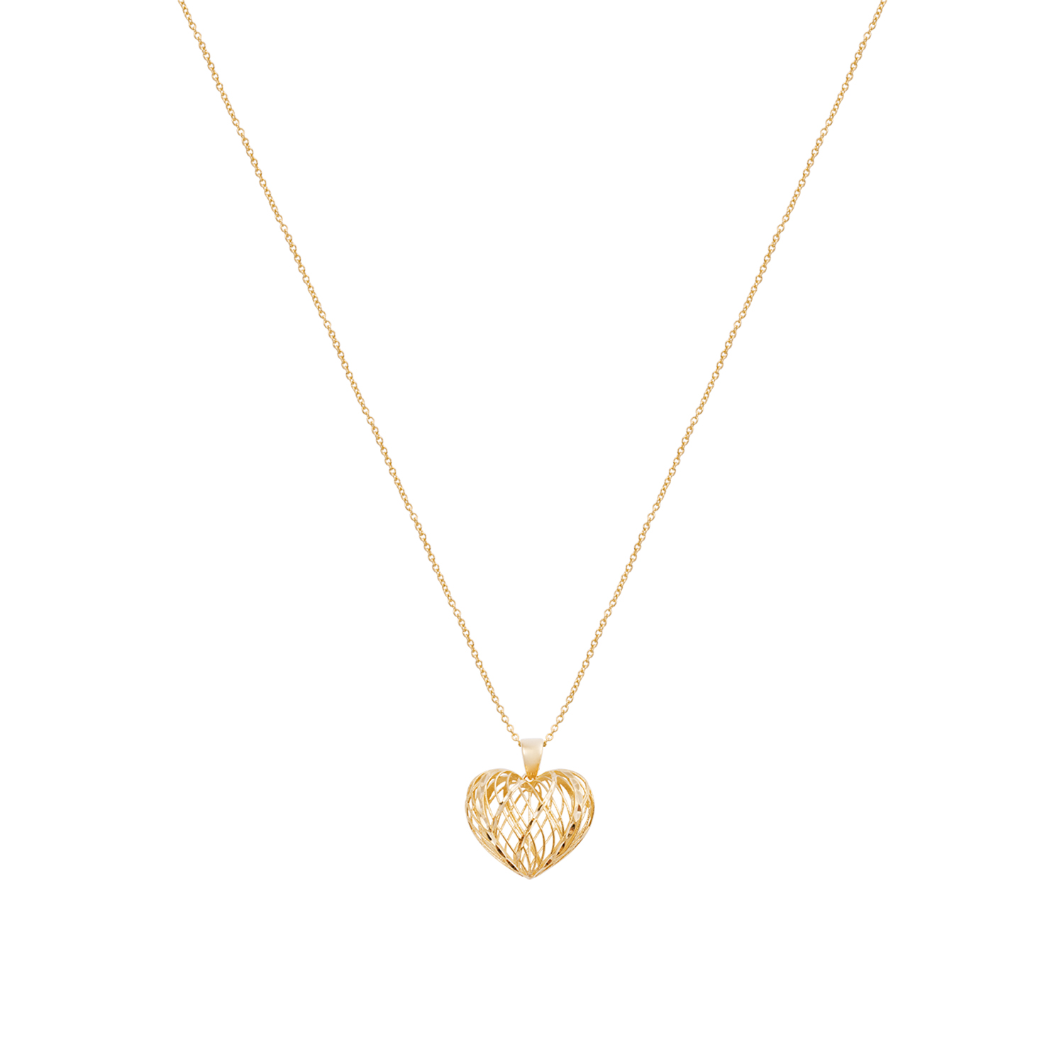 Colgante de Oro 18kt Corazón Enrejado 3