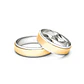 Par Argollas Matrimonio de Oro Amarillo y Platino Marquise 5,0mm - Miniatura 2