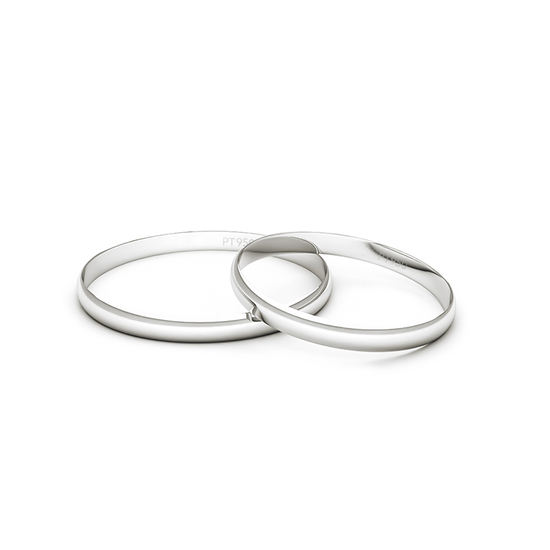 Par Argollas Matrimonio de Platino de 2,0mm Verona 2