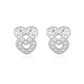 Aros de Plata Esterlina 925 Corazon Doble Circon - Miniatura 1