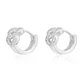 Aros de Plata Esterlina 925 Corazon Doble Circon - Miniatura 3