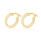 Aros de Oro 18kt Argollas Satinado 1990 - Miniatura 1