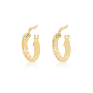 Aros de Oro 18kt Argollas Satinado 1990