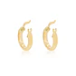 Aros de Oro 18kt Argollas Satinado 1990 - Miniatura 2