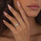 Anillo de Oro Blanco 18kt Riel con Diamantes 10Pts - Miniatura 4