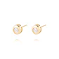 Aros Oro Amarillo 18kt Modelo Punto Luz con Piedra Circonita - Miniatura 3