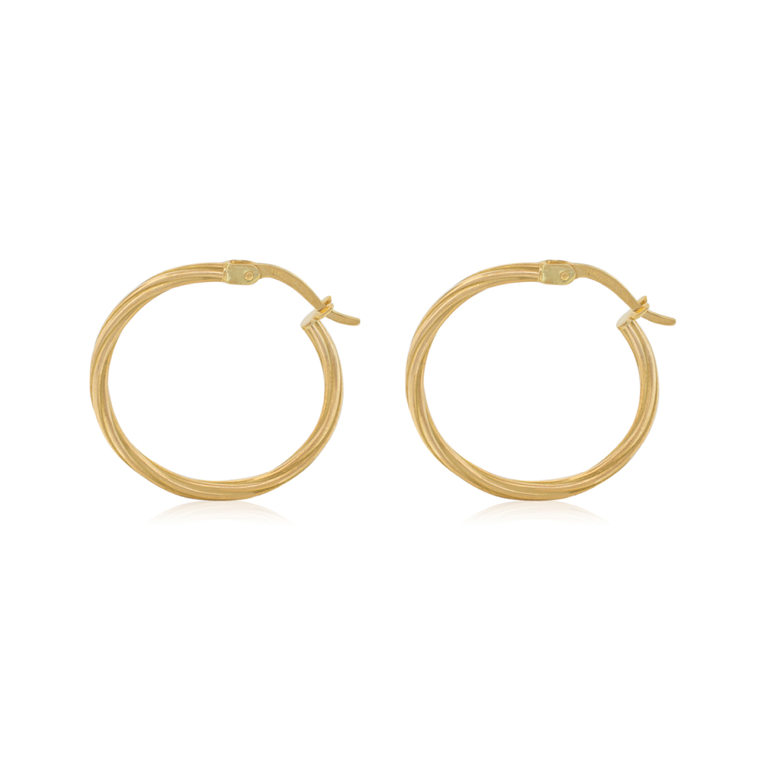 Aros de Oro 18kt Argollas Torcida Mediana 2