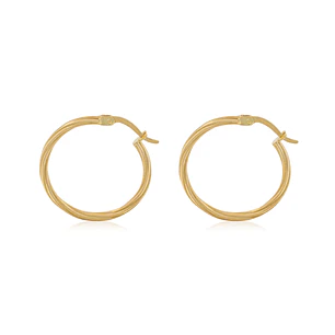 Aros de Oro 18kt Argollas Torcida Mediana