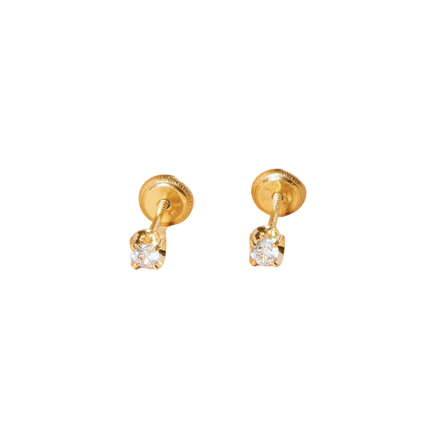 Aros de Oro 18kt Chaton Circon de 2,5mm 1