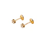 Aros de Oro 18kt Chaton Circon de 2,5mm - Miniatura 2
