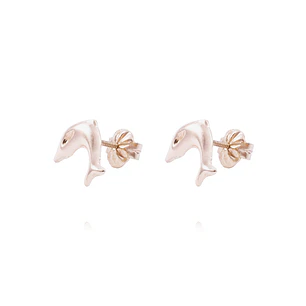 Aros Oro Miel 18kt Delfín