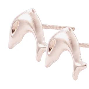 Aros Oro Miel 18kt Delfín