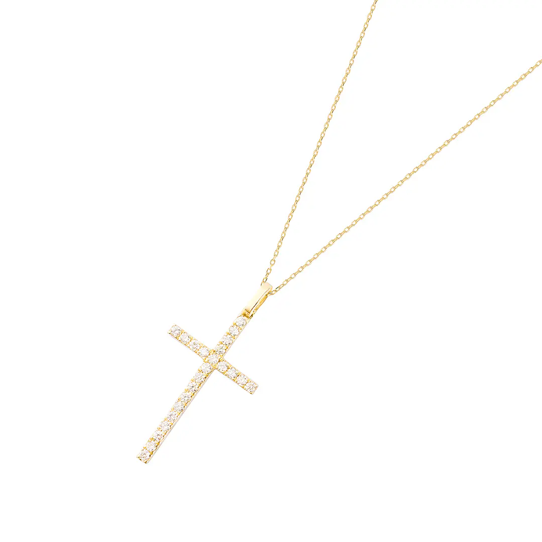 Collar de Oro Blanco 18kt con Diamantes de 22 Pts Totales SI/H Corte Brillante 1