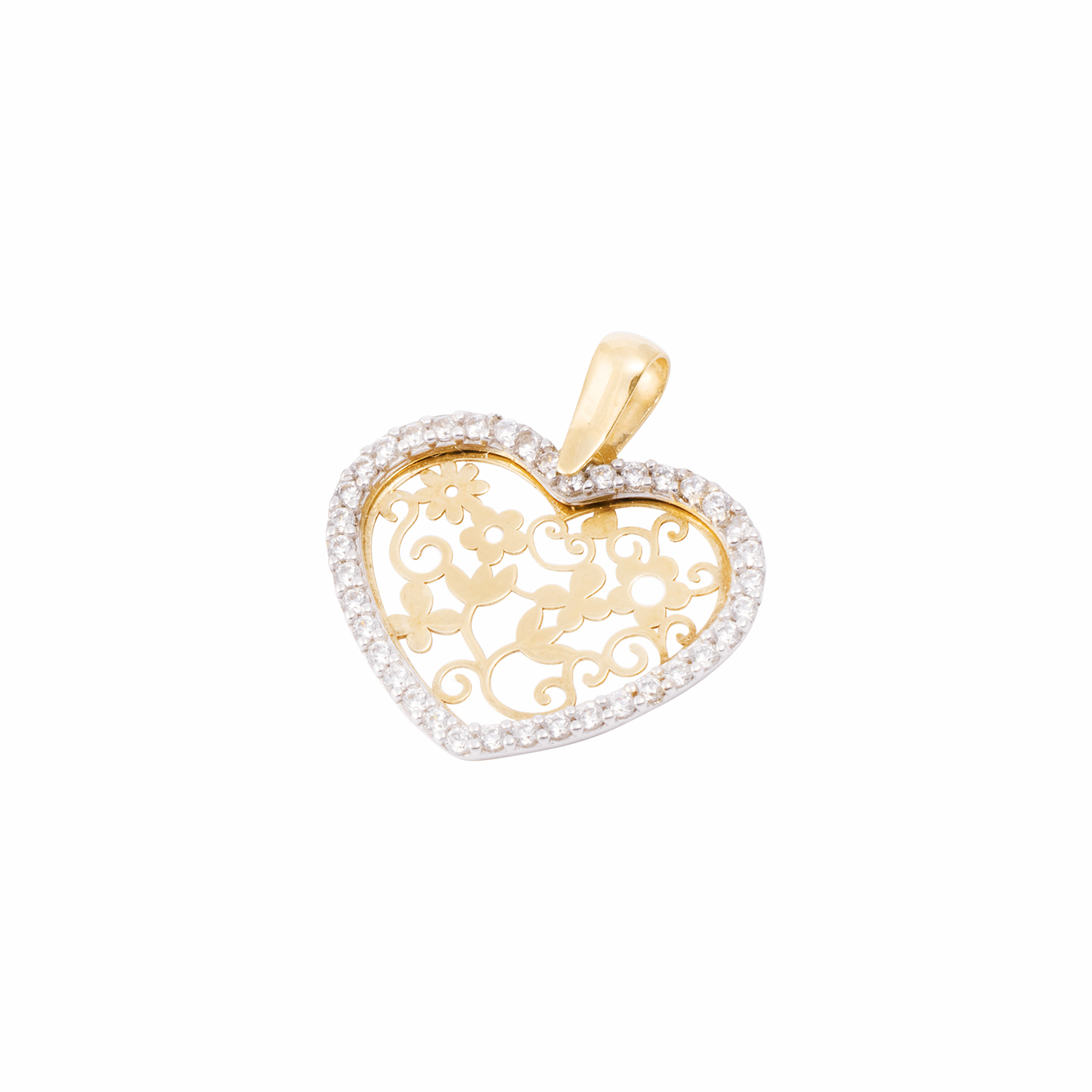 Colgante de Oro 18kt Corazon Filigrama 1
