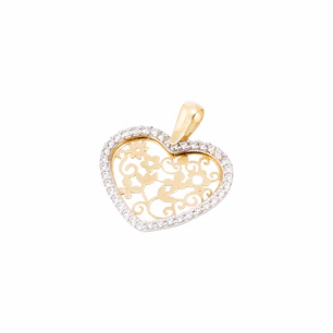 Colgante de Oro 18kt Corazon Filigrama