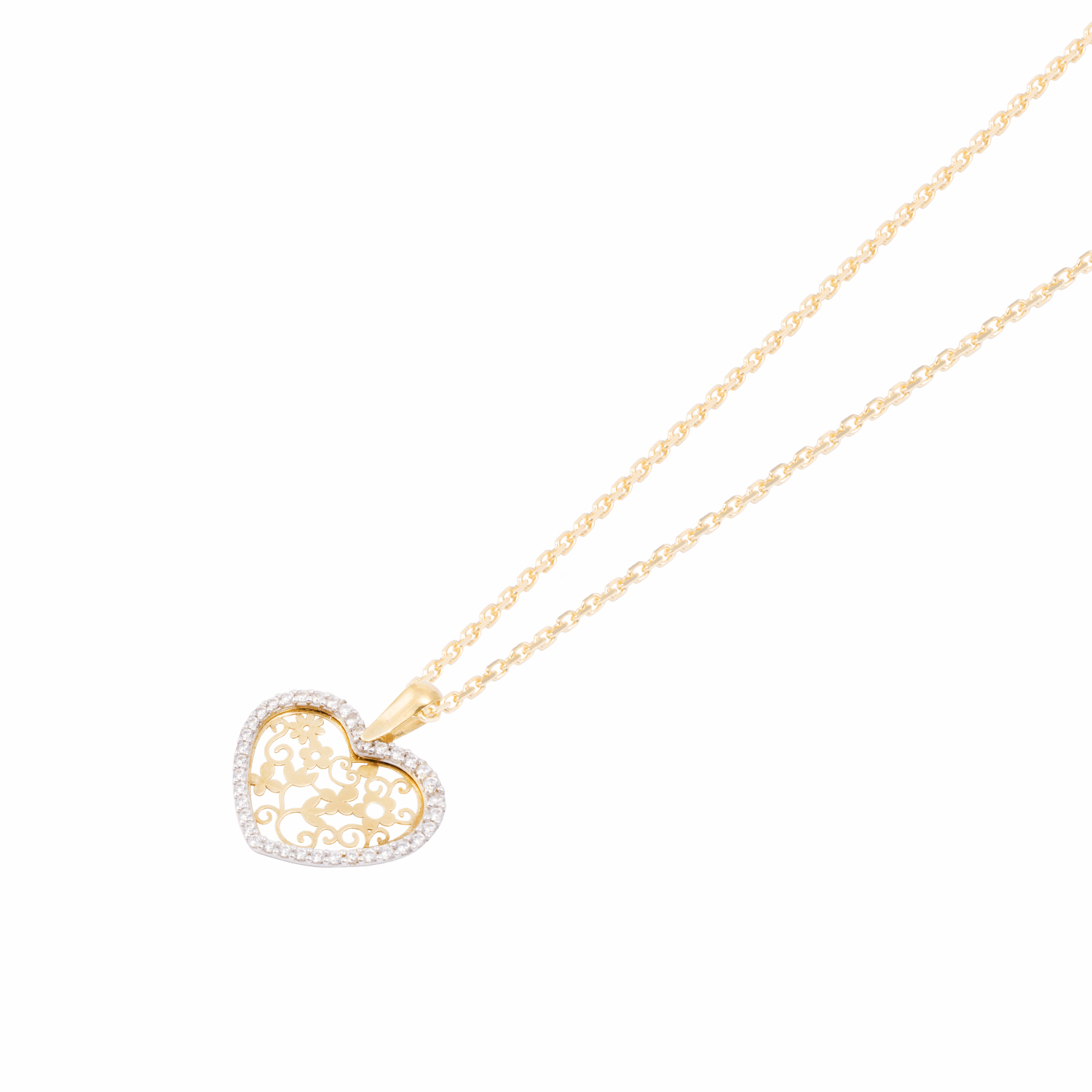 Colgante de Oro 18kt Corazon Filigrama 3