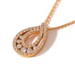 Collar Oro Miel 18kt Diamantes 43 Pts G/VS Corte Brillante - Miniatura 2