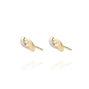 Aros de Oro 18kt Bicolor 2 Circones