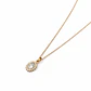 Colgante Oro Amarillo 18kt Roseta Circonita Oval 6MM - Miniatura 2