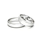 Par Argollas Matrimonio de Oro Blanco 18kt Daen 5,0mm - Miniatura 2