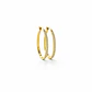 Aros Oro Amarillo 18kt Argollas Oval Circonita 29X20MM - Miniatura 2