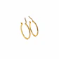Aros Oro Amarillo 18kt Argollas Oval Circonita 29X20MM - Miniatura 3
