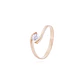 Anillo Oro Miel 18kt Ojo Circón - Miniatura 1
