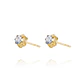 Aros de Oro 18kt Agua Marina de 5mm con Seis grifas - Miniatura 2