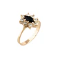 Anillo Oro 18kt Platino Roseta Marquise Circonitas - Miniatura 1