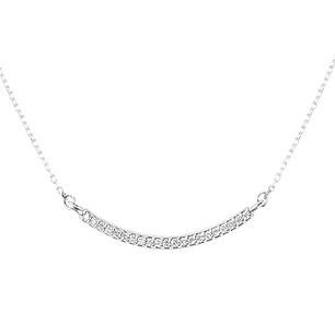 Collar de Oro Blanco 18kt con Diamantes de 5 Pts Totales Corte Brillante SI/H