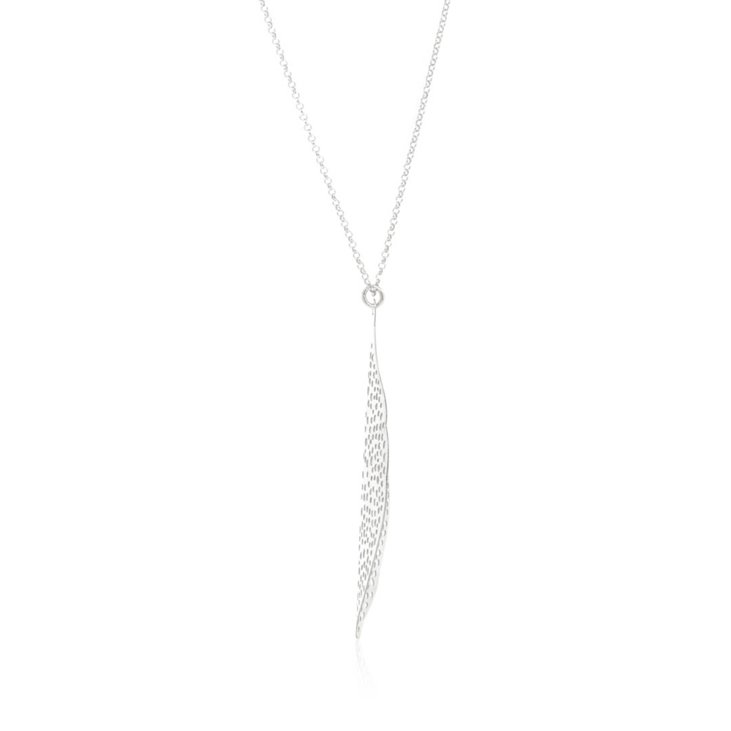 Collar de Plata Esterlina 925 Hoja Orificio 3