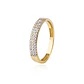 Anillo Compromiso de Oro 18Kt Triple Cintillo Circón - Miniatura 1