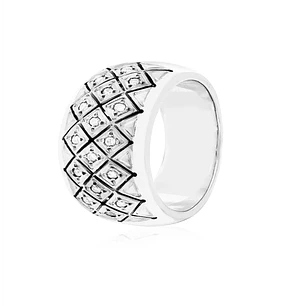 Anillo Platino 950 Modelo Septal 16 Diamantes 1pts
