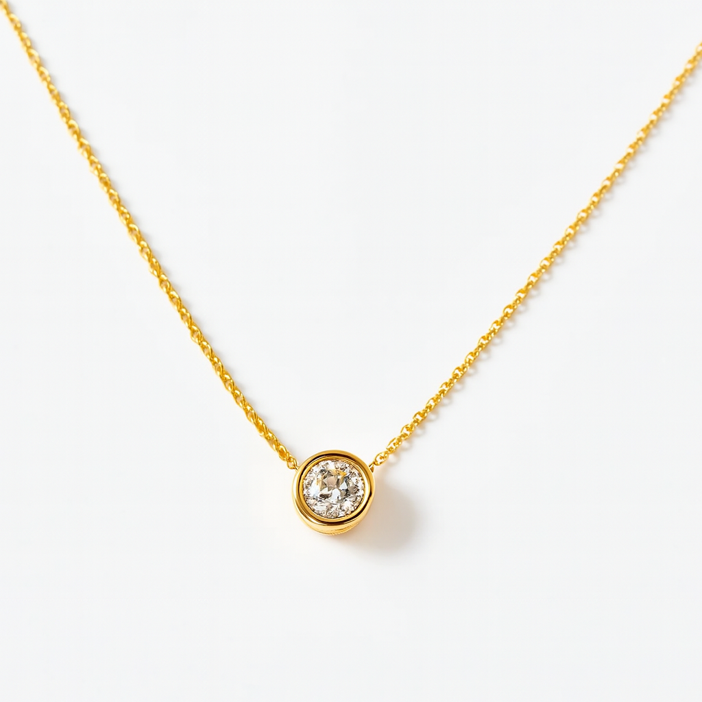 Collar de Oro 18kt con Diamantes 10 Pts Totales SI/H Corte Brillante - By Danielle Costantini 3