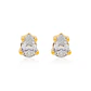 Aros de Oro 18kt Forma Gota Circonita - Miniatura 1
