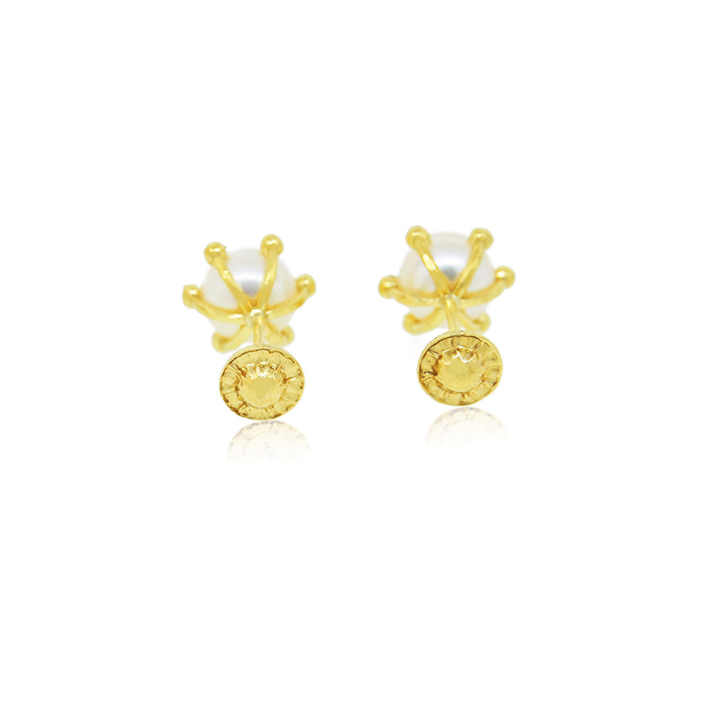 Aros de Oro 18kt PC de 6 Grifas 4,0mm-4,5mm 2