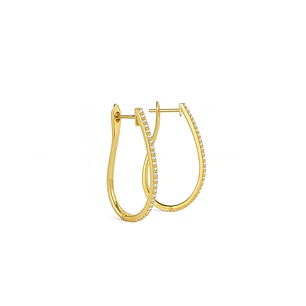 Aros Oro 18kt Diamantes 34 Puntos | Danielle Costantini