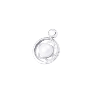 Colgante Oro Blanco 18kt Perla Cultivada 5 - 6 mm