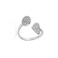 Anillo de Plata Esterlina 925 Corazón y Punto Circonita - Miniatura 3