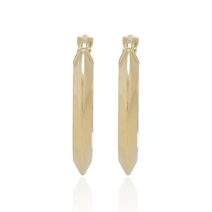Aros de Oro 18kt Argollas Planas de 15mm
