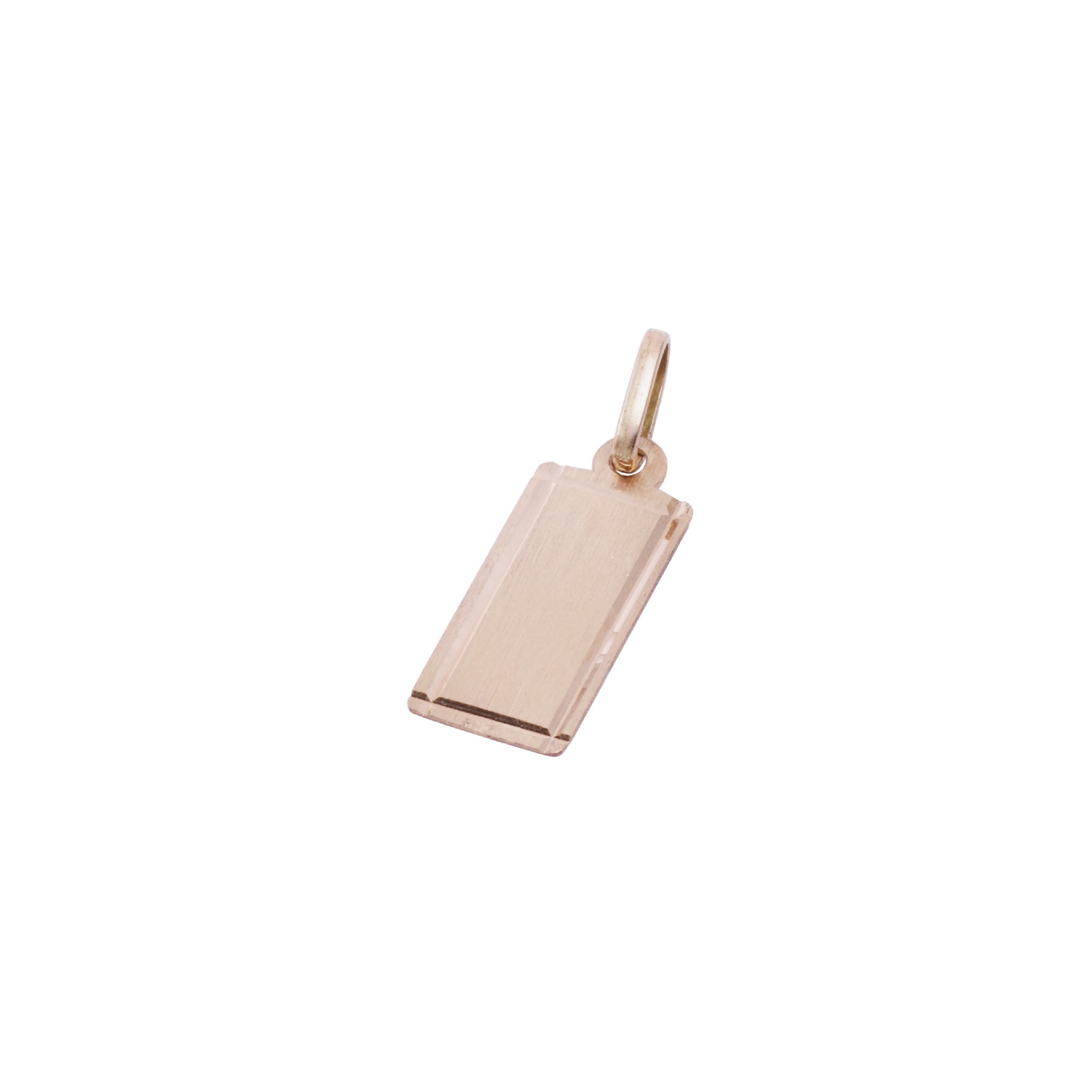 Colgante Oro Miel 18kt Placa Mixta 8x15mm 1