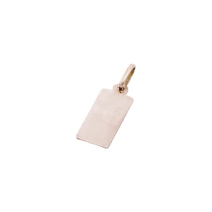 Colgante Oro Miel 18kt Placa Mixta 8x15mm