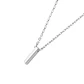 Collar de Plata Esterlina 925 Letra I Lisa - Miniatura 1