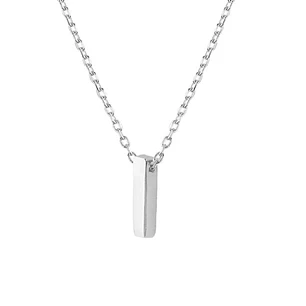 Collar de Plata Esterlina 925 Letra I Lisa