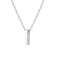 Collar de Plata Esterlina 925 Letra I Lisa - Miniatura 2