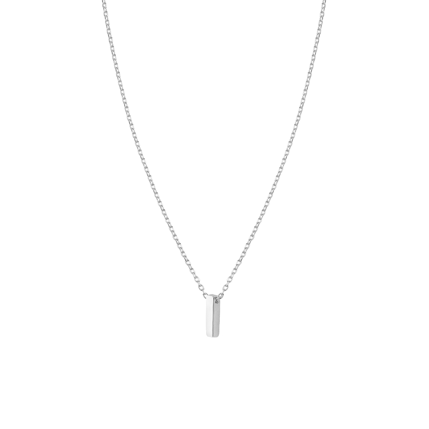 Collar de Plata Esterlina 925 Letra I Lisa 3