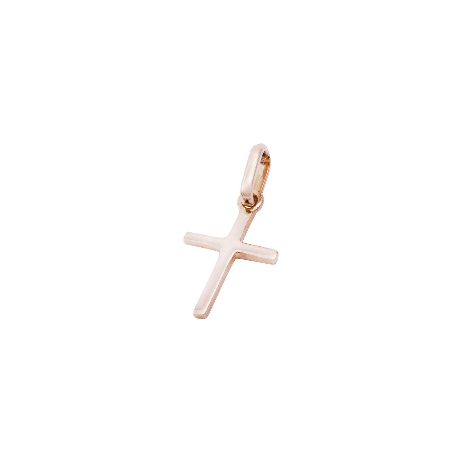 Colgante Oro Miel 18kt Cruz Pequeña 10x15 mm 1