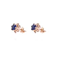 Aros Oro Miel de 18kt Zafiro - Miniatura 1